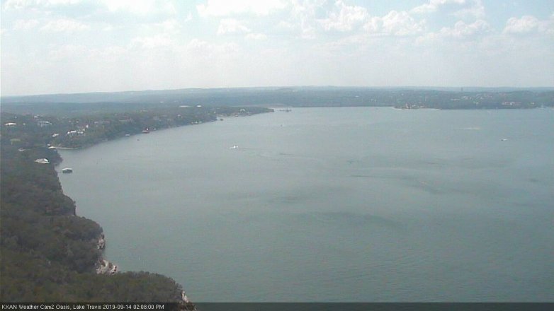 Lake Travis webcam, September 14, 2019 1:10 PM CT