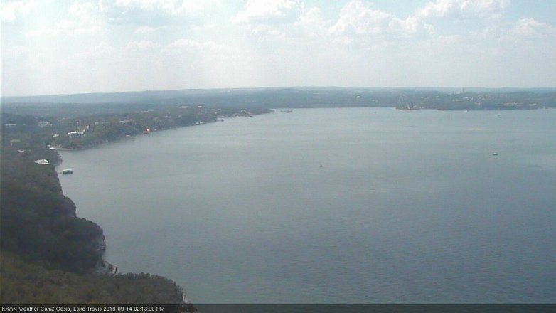 Lake Travis webcam, September 14, 2019 1:15 PM CT