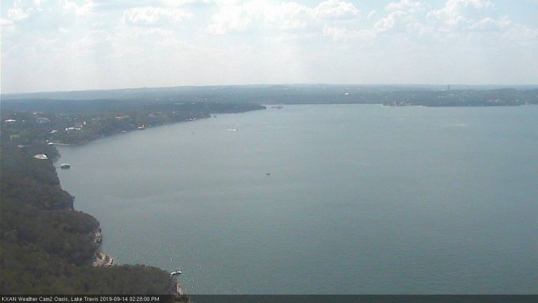 Lake Travis webcam, September 14, 2019 1:30 PM CT