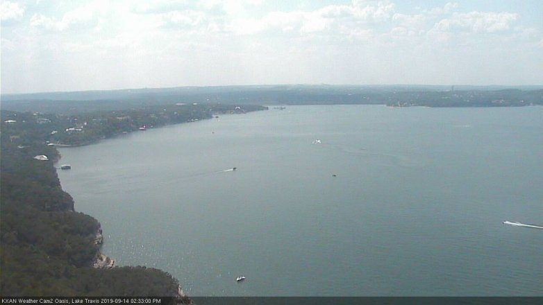 Lake Travis webcam, September 14, 2019 1:35 PM CT