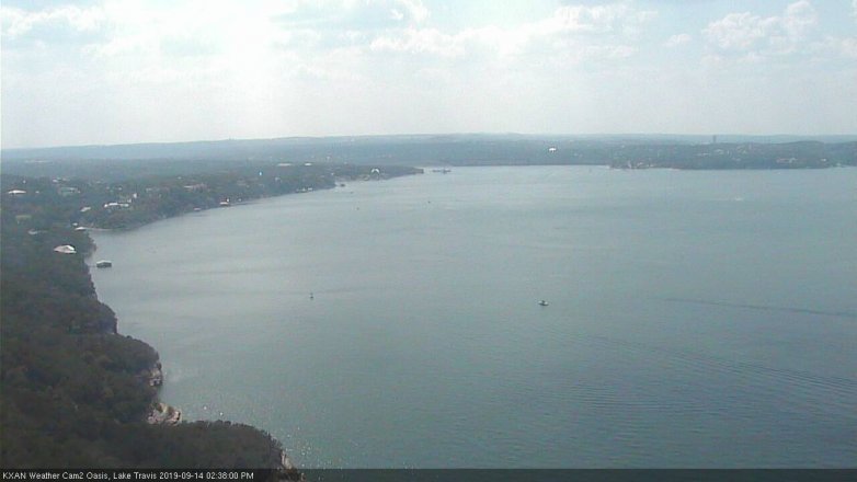 Lake Travis webcam, September 14, 2019 1:40 PM CT