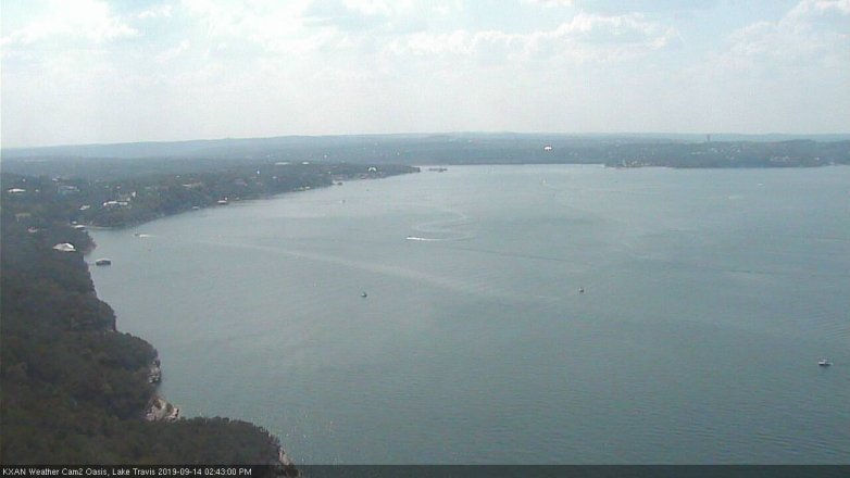 Lake Travis webcam, September 14, 2019 1:45 PM CT