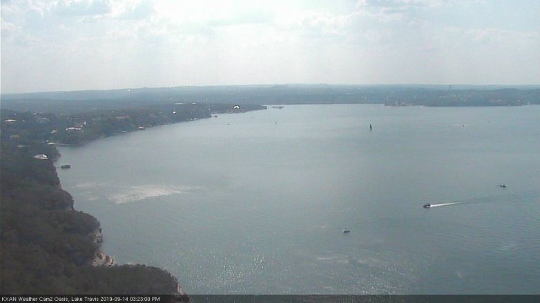 Lake Travis webcam, September 14, 2019 2:25 PM CT