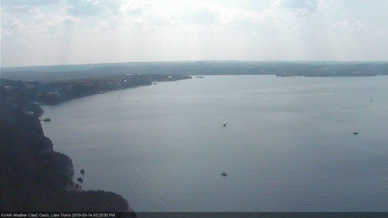 Lake Travis webcam, September 14, 2019 2:30 PM CT