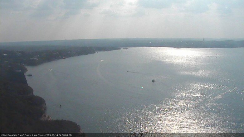 Lake Travis webcam, September 14, 2019 3:55 PM CT