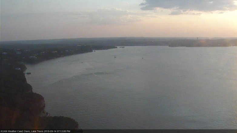 Lake Travis webcam, September 14, 2019 6:15 PM CT