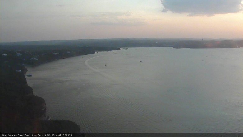 Lake Travis webcam, September 14, 2019 6:20 PM CT