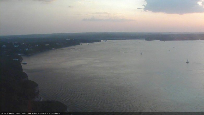 Lake Travis webcam, September 14, 2019 6:25 PM CT