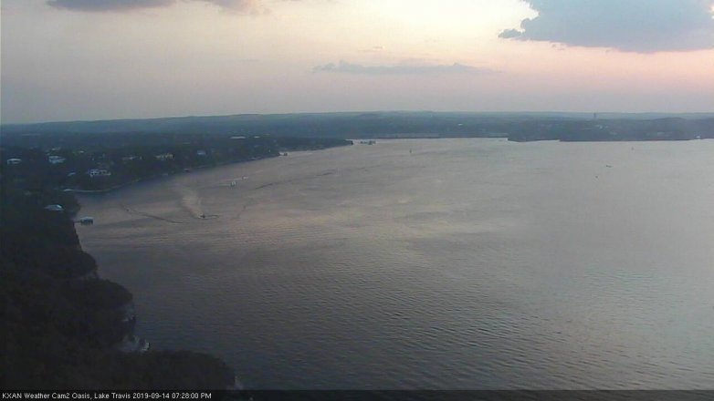Lake Travis webcam, September 14, 2019 6:30 PM CT
