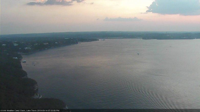 Lake Travis webcam, September 14, 2019 6:35 PM CT