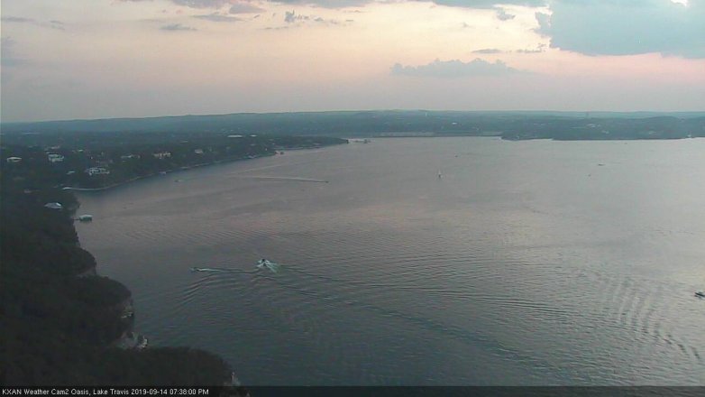 Lake Travis webcam, September 14, 2019 6:40 PM CT