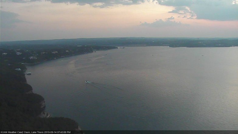 Lake Travis webcam, September 14, 2019 6:45 PM CT