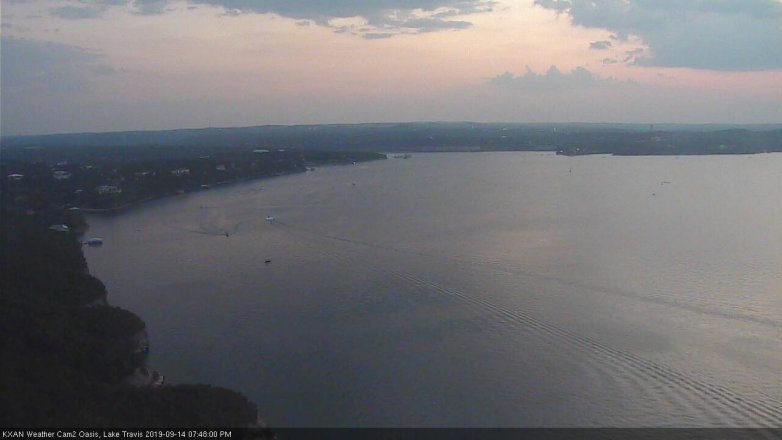 Lake Travis webcam, September 14, 2019 6:50 PM CT