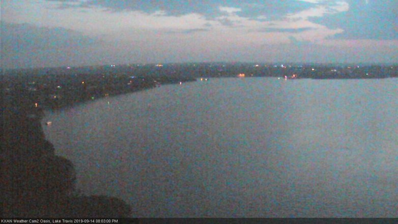 Lake Travis webcam, September 14, 2019 7:05 PM CT