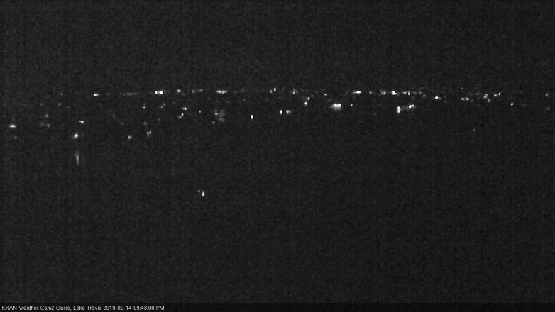 Lake Travis webcam, September 14, 2019 8:45 PM CT