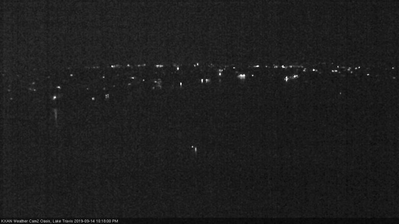 Lake Travis webcam, September 14, 2019 9:20 PM CT