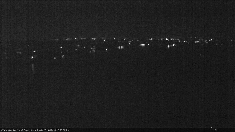 Lake Travis webcam, September 14, 2019 10:00 PM CT