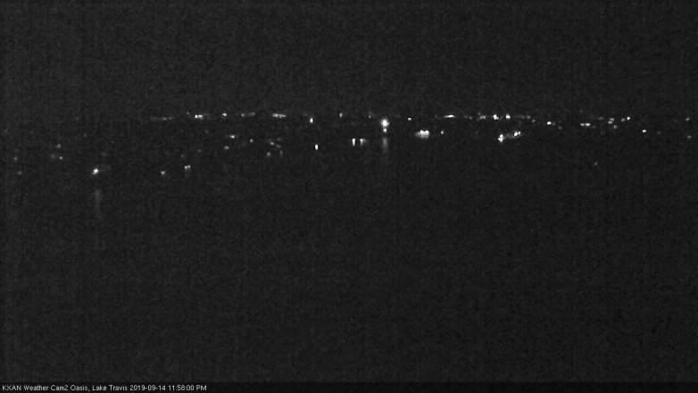 Lake Travis webcam, September 14, 2019 11:00 PM CT