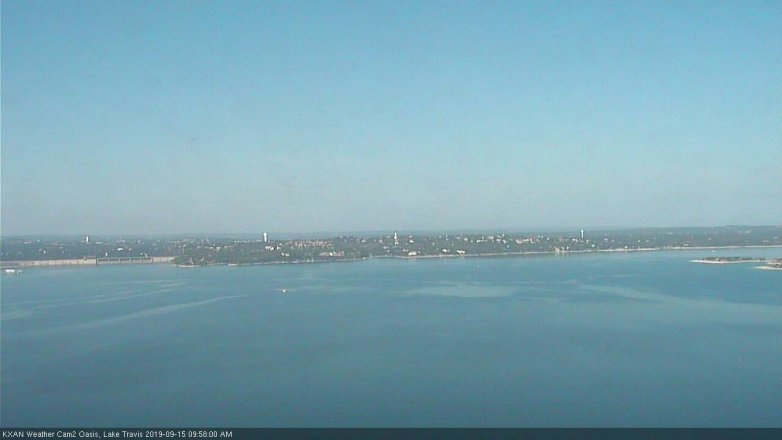 Lake Travis webcam, September 15, 2019 9:00 AM CT