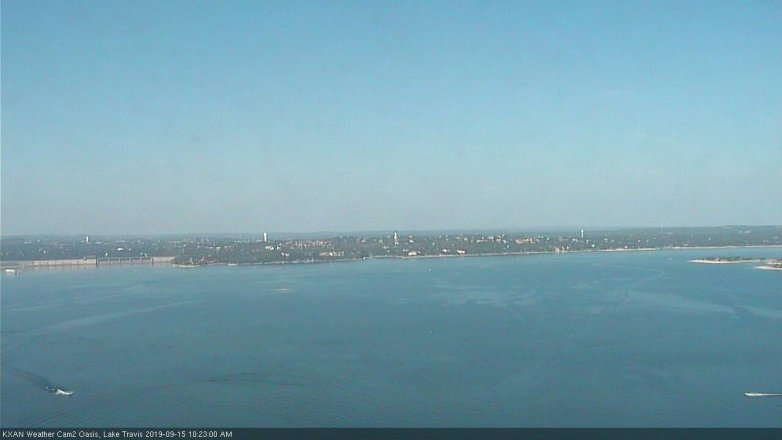 Lake Travis webcam, September 15, 2019 9:25 AM CT