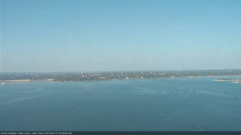 Lake Travis webcam, September 15, 2019 9:30 AM CT