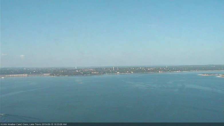 Lake Travis webcam, September 15, 2019 9:35 AM CT
