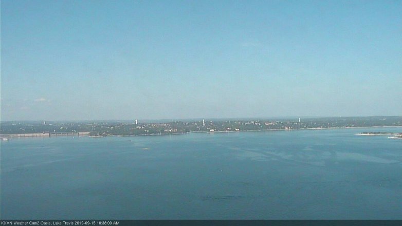 Lake Travis webcam, September 15, 2019 9:40 AM CT