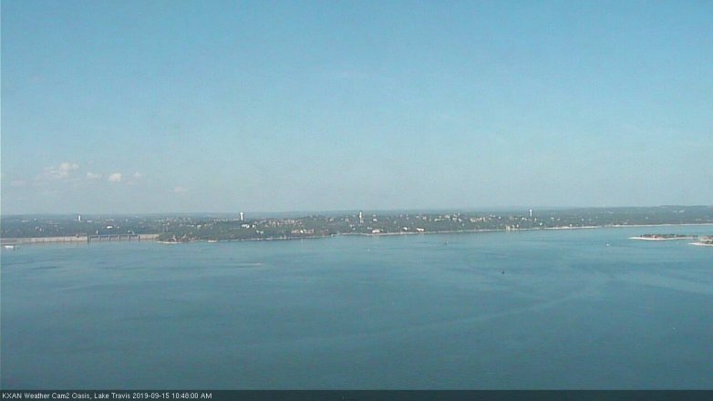 Lake Travis webcam, September 15, 2019 9:50 AM CT
