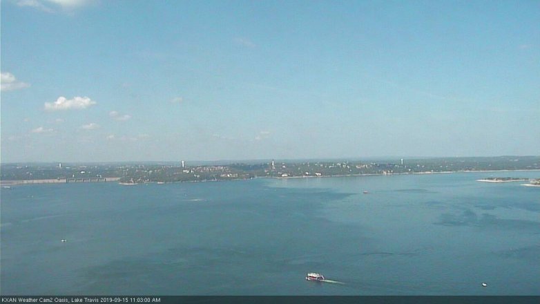 Lake Travis webcam, September 15, 2019 10:05 AM CT