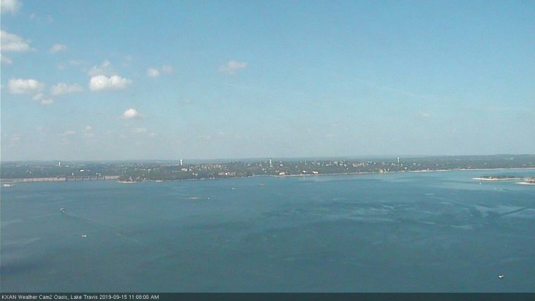 Lake Travis webcam, September 15, 2019 10:10 AM CT