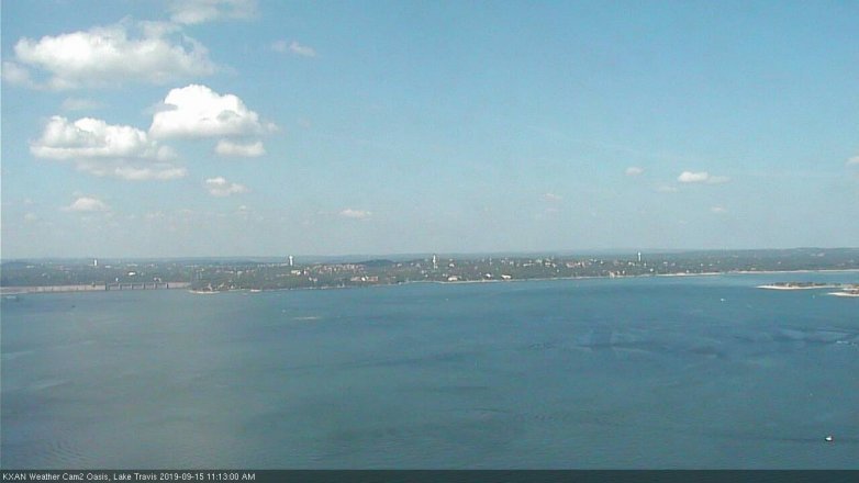 Lake Travis webcam, September 15, 2019 10:15 AM CT