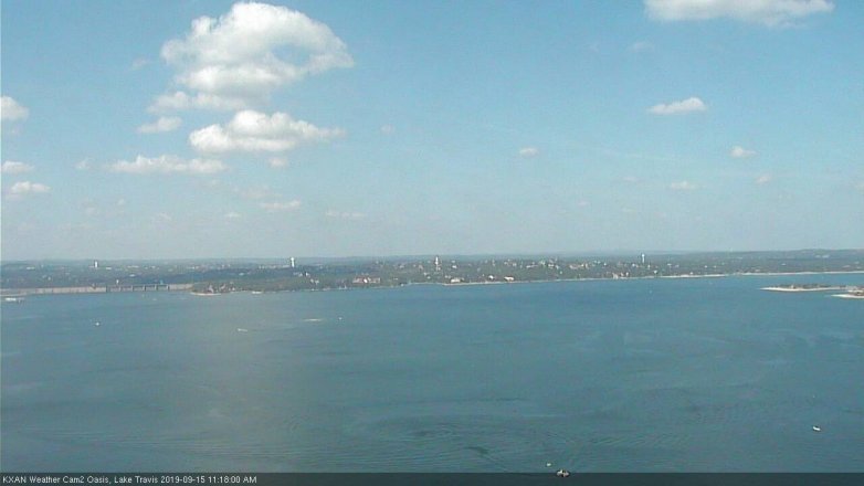 Lake Travis webcam, September 15, 2019 10:20 AM CT