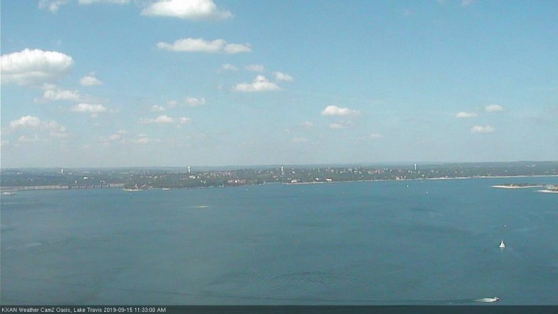 Lake Travis webcam, September 15, 2019 10:35 AM CT