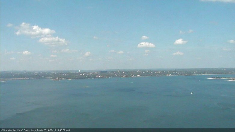 Lake Travis webcam, September 15, 2019 10:45 AM CT