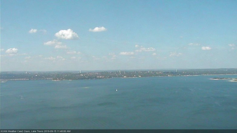 Lake Travis webcam, September 15, 2019 10:50 AM CT