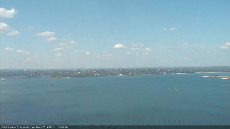 Lake Travis webcam, September 15, 2019 10:55 AM CT
