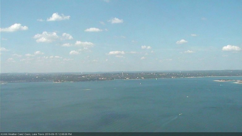 Lake Travis webcam, September 15, 2019 11:10 AM CT