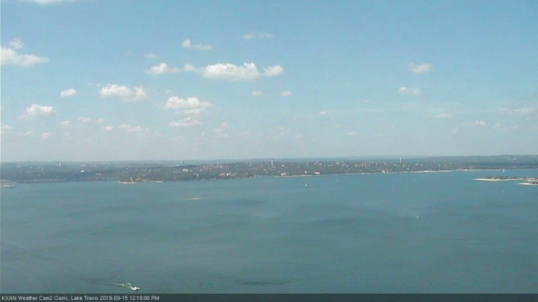 Lake Travis webcam, September 15, 2019 11:20 AM CT