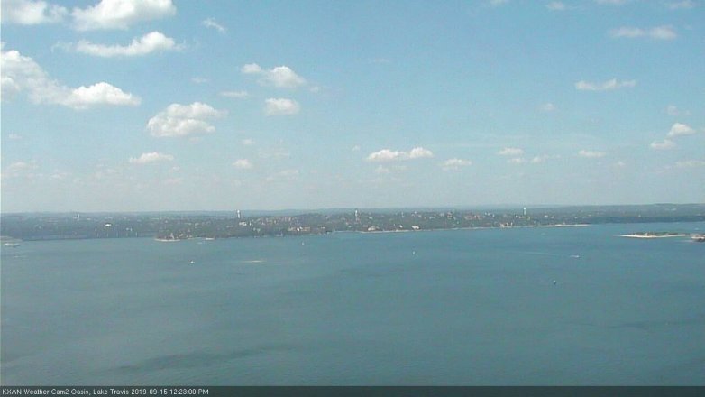 Lake Travis webcam, September 15, 2019 11:25 AM CT
