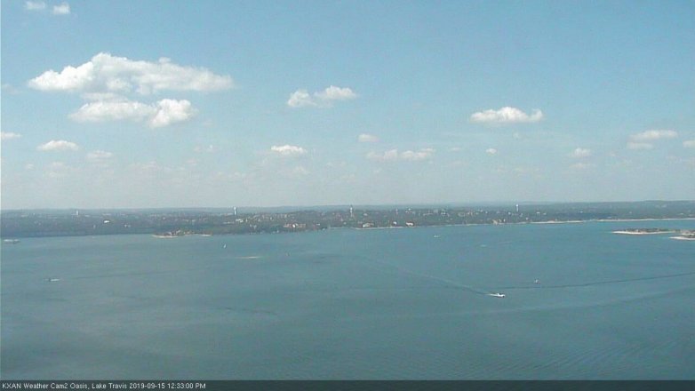 Lake Travis webcam, September 15, 2019 11:35 AM CT