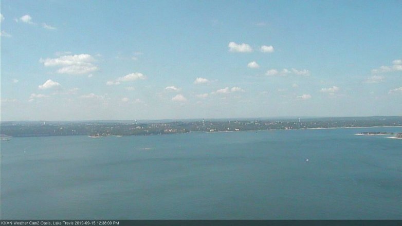 Lake Travis webcam, September 15, 2019 11:40 AM CT