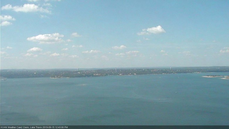 Lake Travis webcam, September 15, 2019 11:45 AM CT