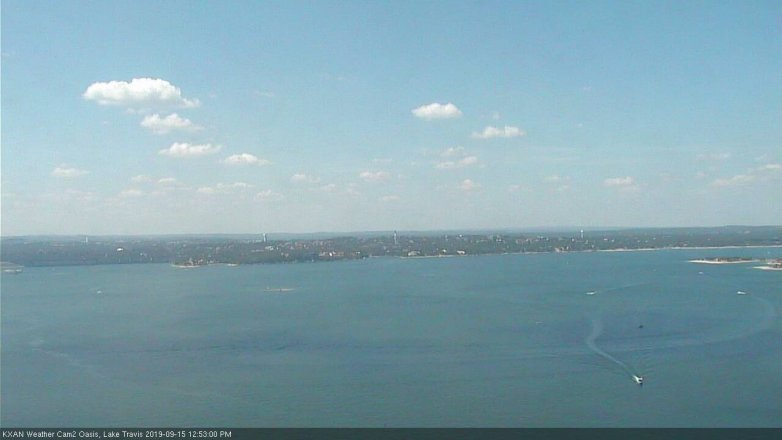 Lake Travis webcam, September 15, 2019 11:55 AM CT