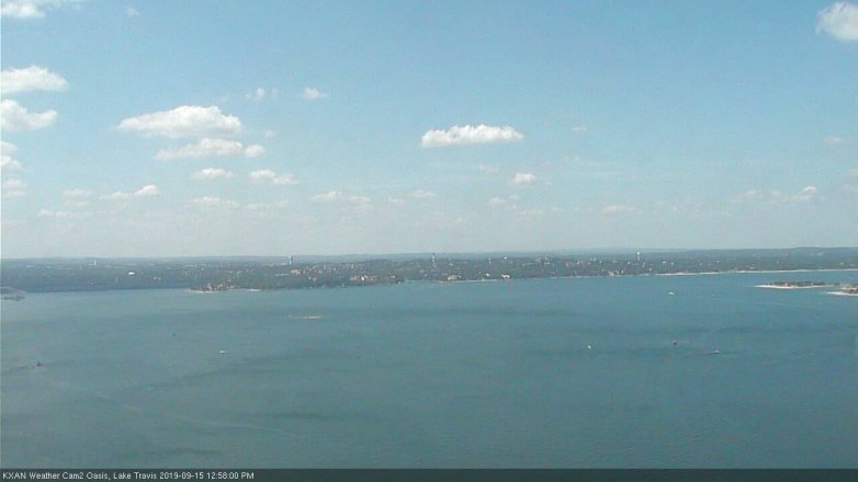 Lake Travis webcam, September 15, 2019 12:00 PM CT