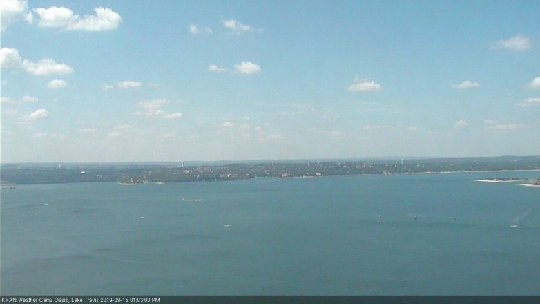 Lake Travis webcam, September 15, 2019 12:05 PM CT