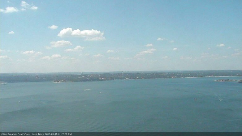 Lake Travis webcam, September 15, 2019 12:25 PM CT