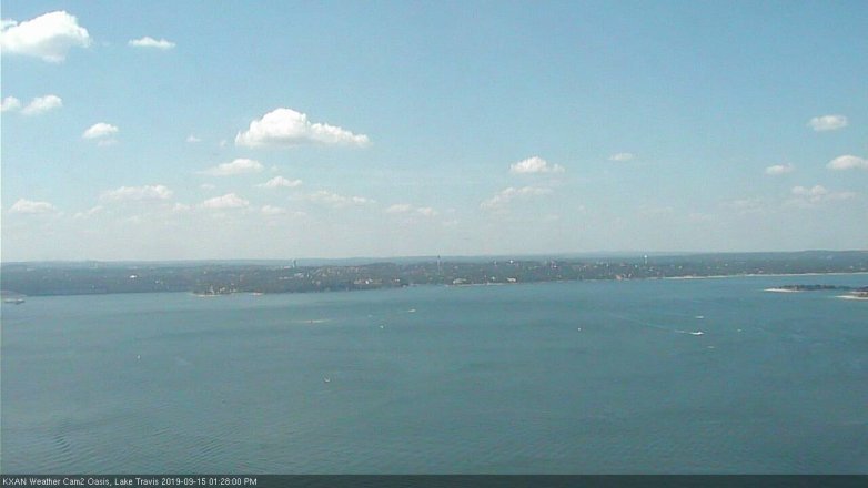 Lake Travis webcam, September 15, 2019 12:30 PM CT