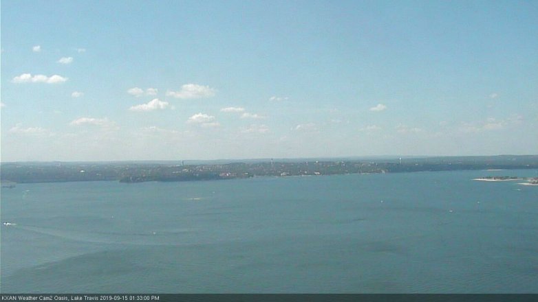 Lake Travis webcam, September 15, 2019 12:35 PM CT