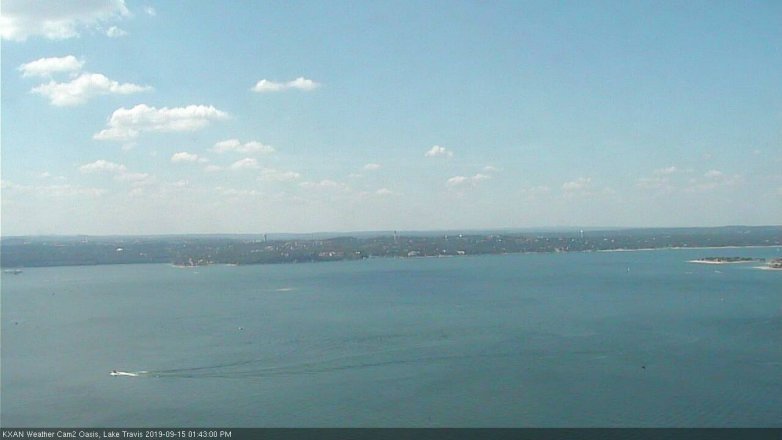 Lake Travis webcam, September 15, 2019 12:45 PM CT