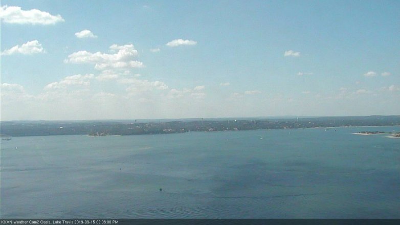 Lake Travis webcam, September 15, 2019 1:10 PM CT